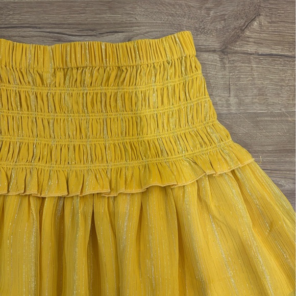 ASOS Ruffle Metallic Mini Skirt - Picture 2 of 3